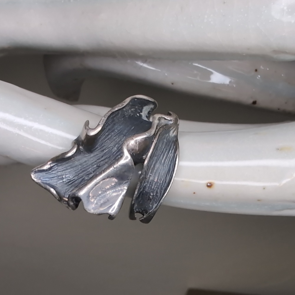 925 Silver Ring Ribbon Design